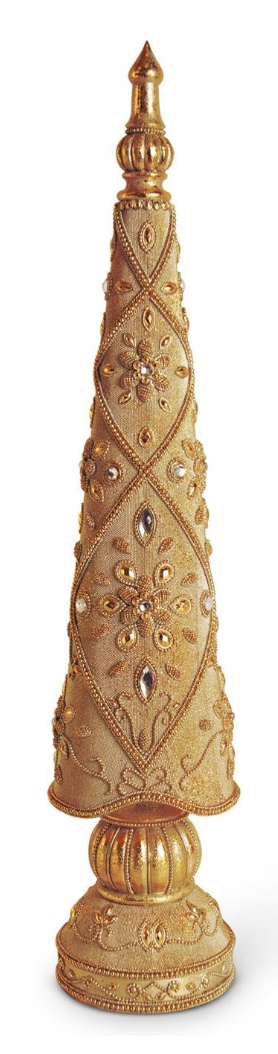 Antique Gold Resin Jeweled Tree
