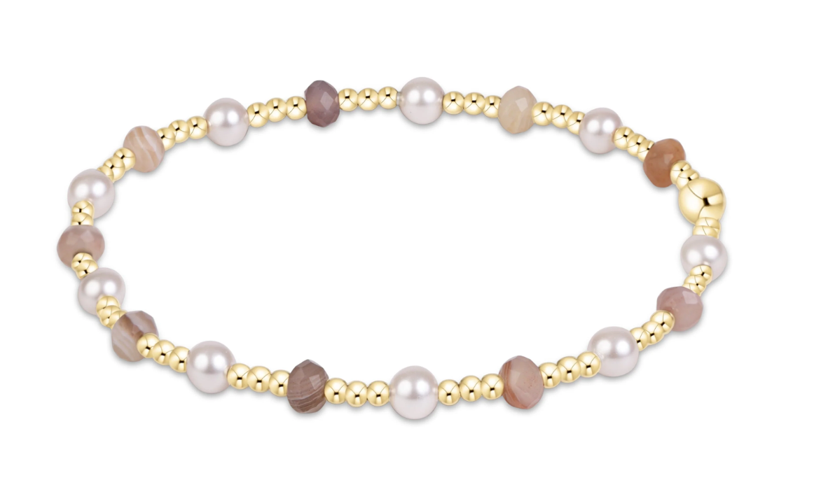 Sincerity Gemstone & Pearl 4mm Bracelet