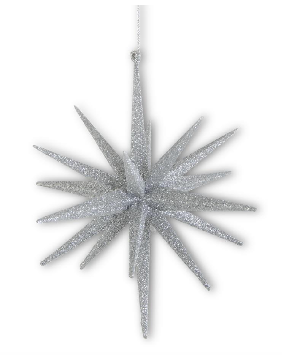 8in Glitter Star Ornament