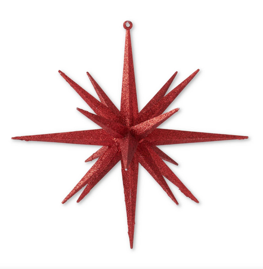 11in Multi-Point Glittered Star Ornament