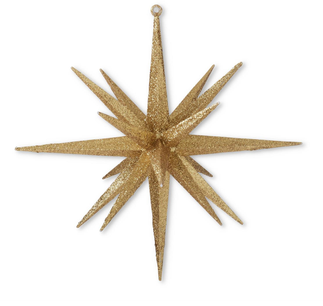 11in Multi-Point Glittered Star Ornament