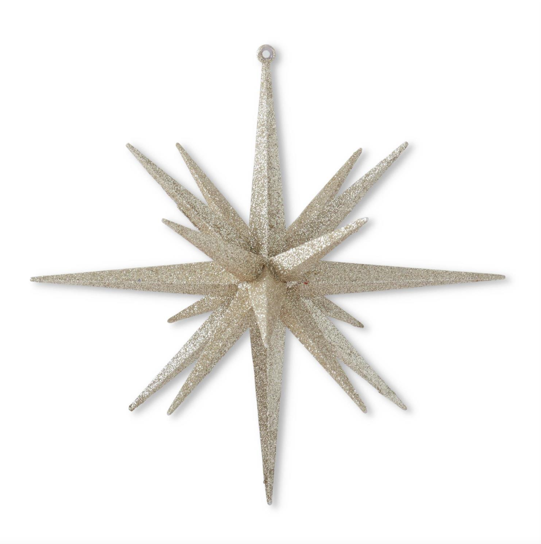 11in Multi-Point Glittered Star Ornament