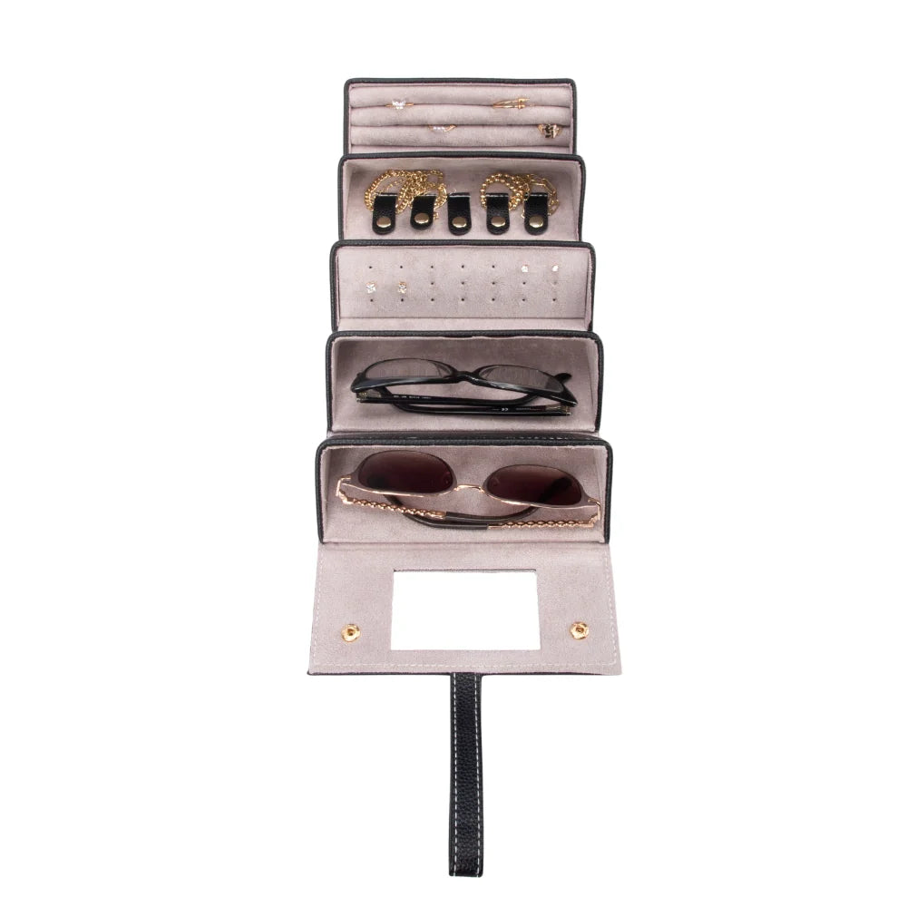 Leah Travel Jewelry Case - Gold