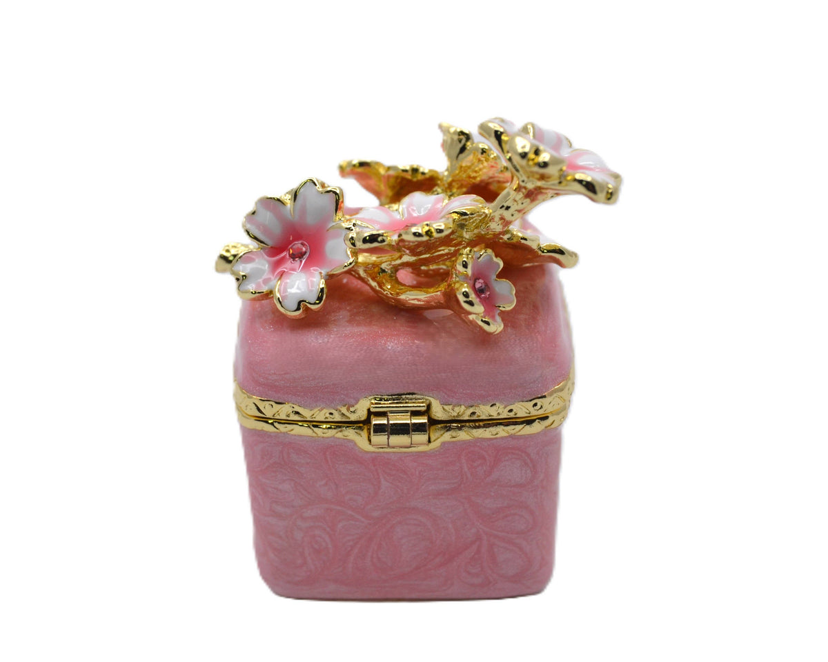Jeweled Floral Trinket Box