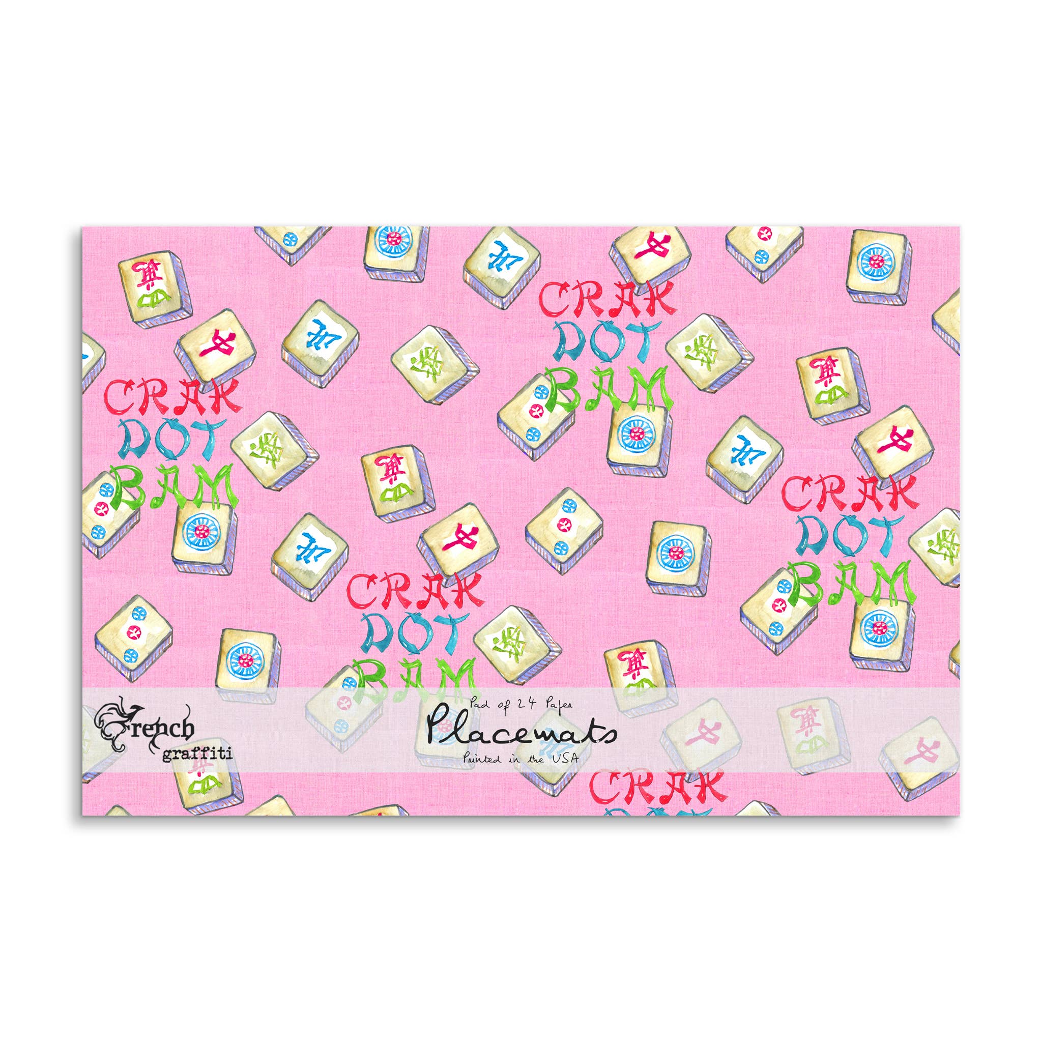 Colorful Mahjong Tiles Paper Placemats
