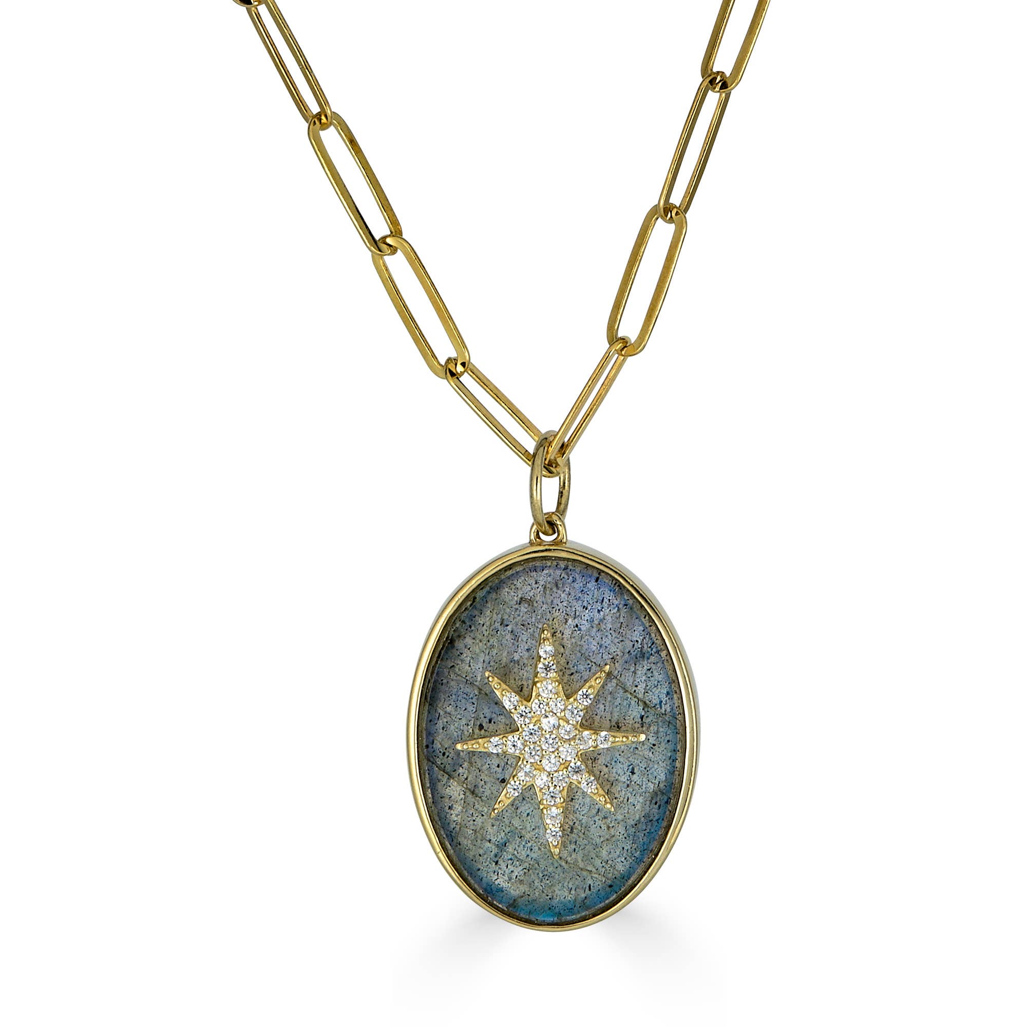 Labradorite Celestial Pendant Necklace