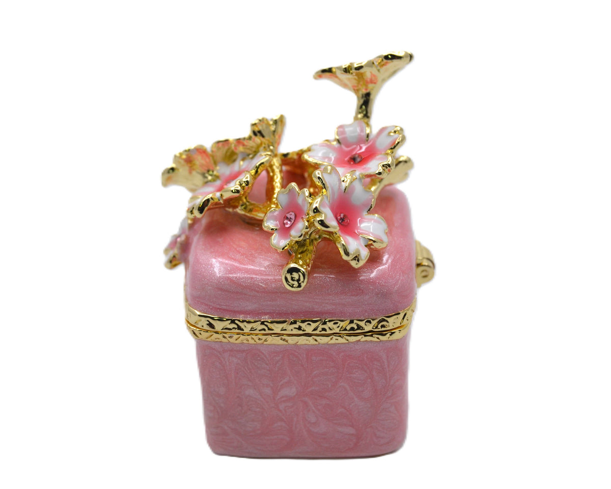 Jeweled Floral Trinket Box