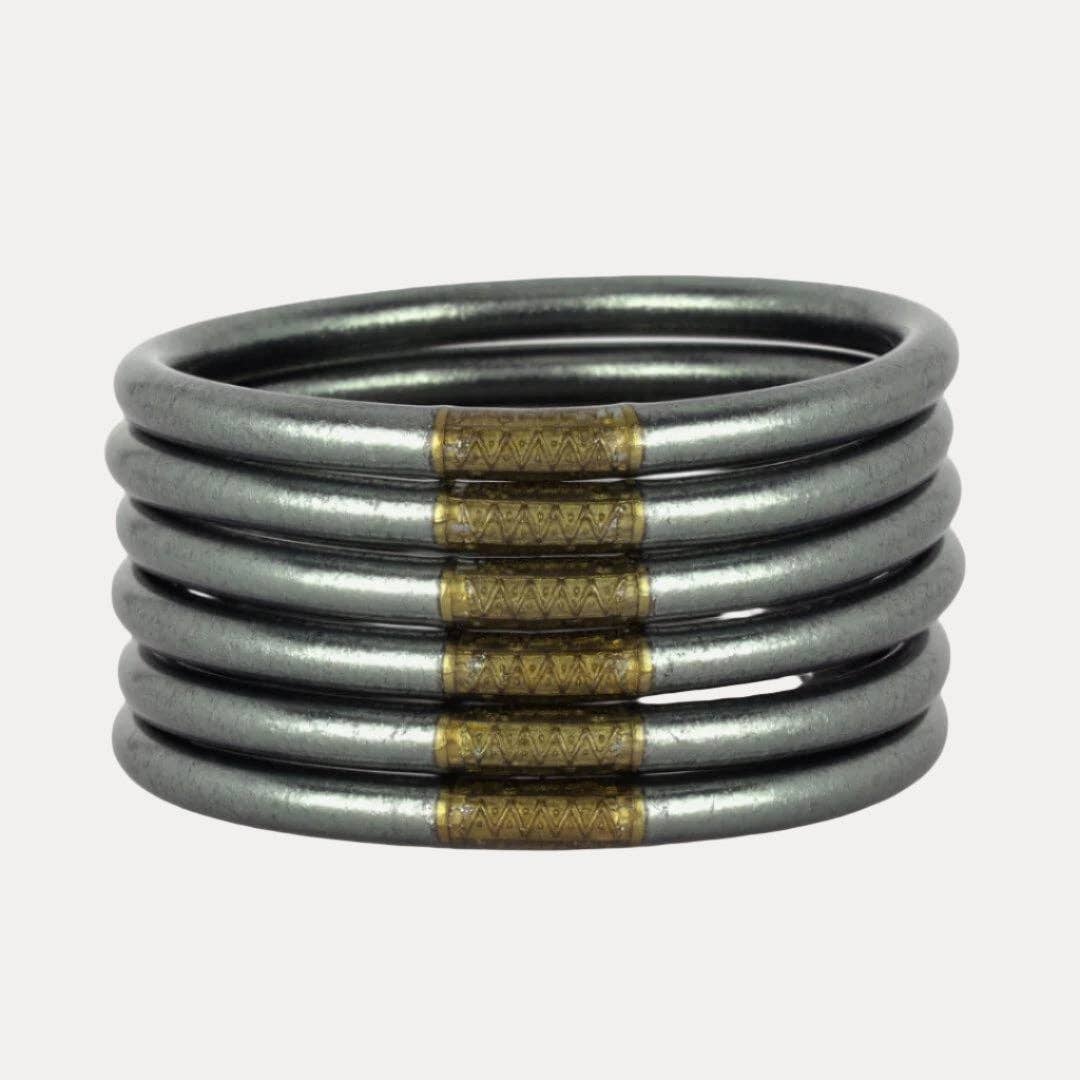 Graphite All Weather Bangles® (Set of 6) - Serenity Prayer