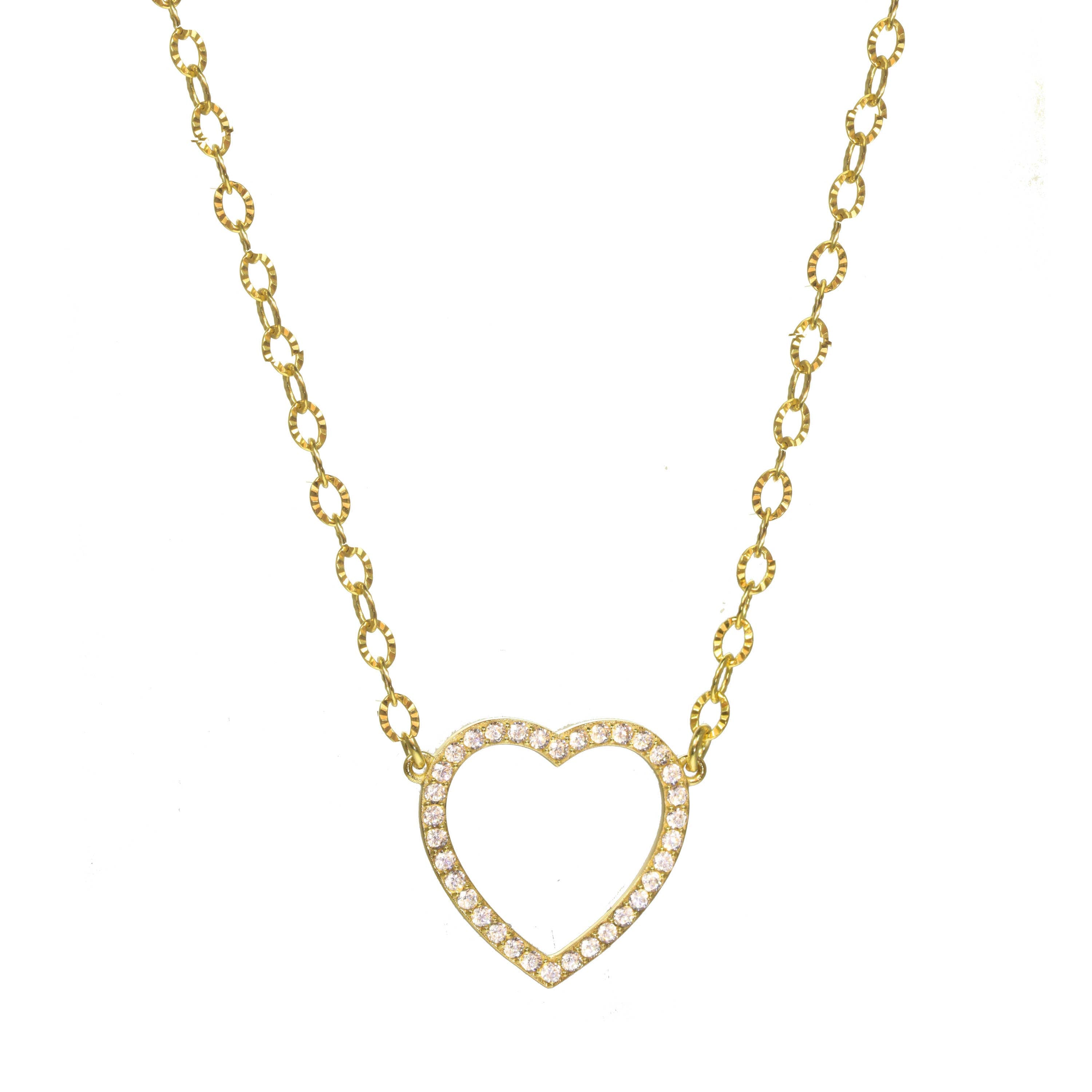 nbn119 Eternal Sparkle Pavé Heart Necklace