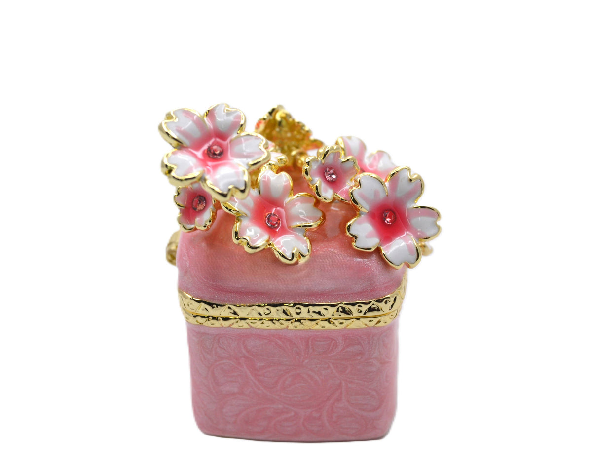 Jeweled Floral Trinket Box