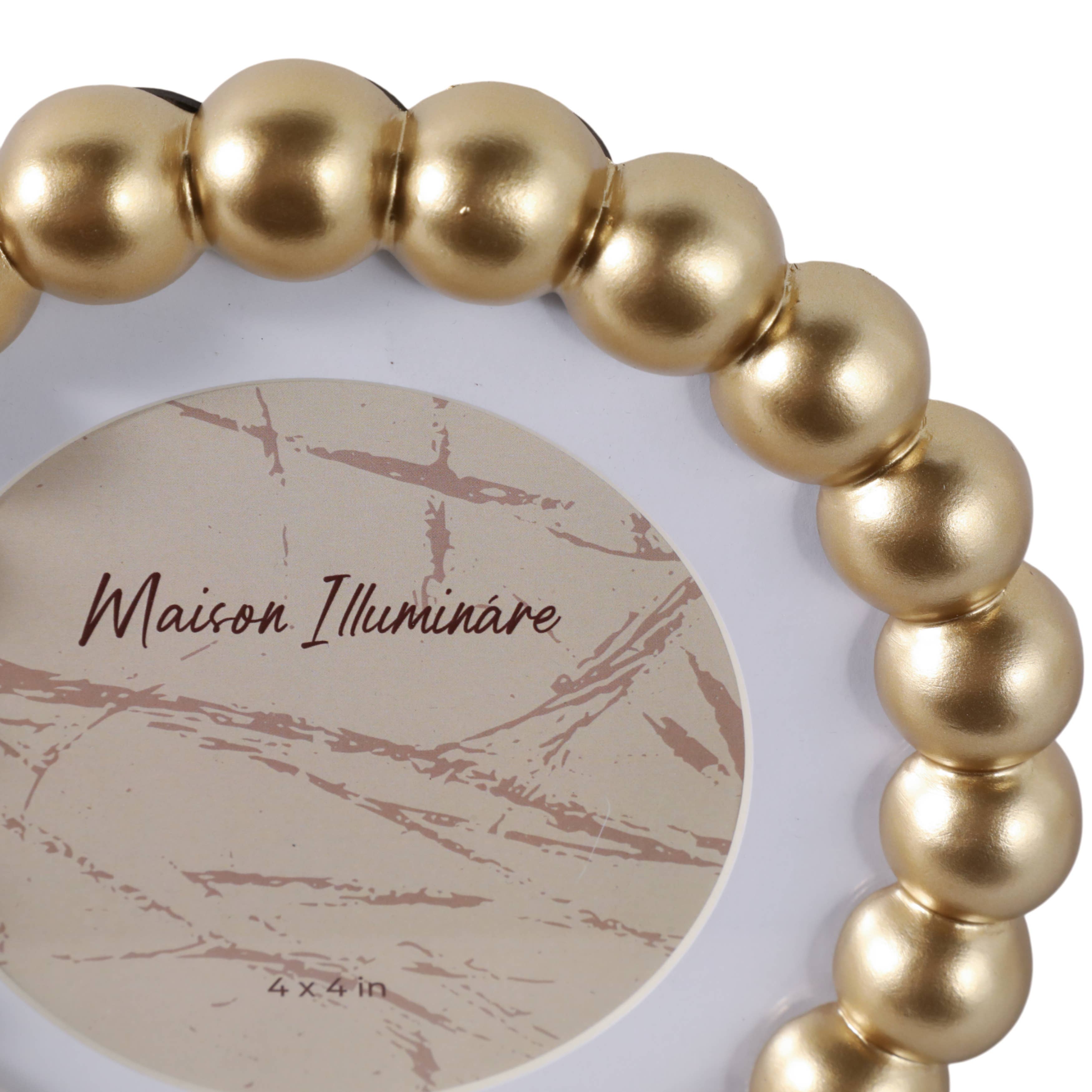 6x6 Round Gold Picture Frame