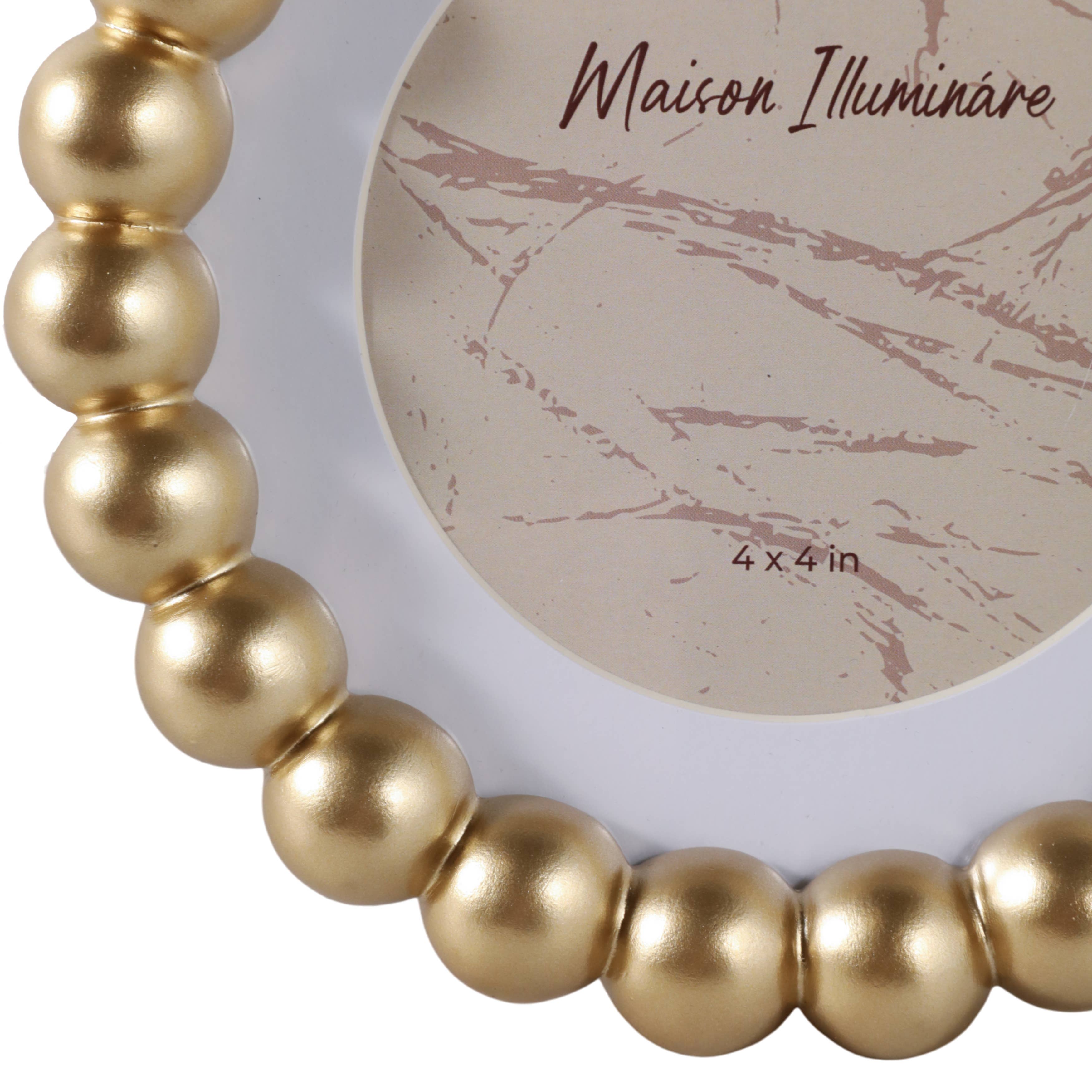 6x6 Round Gold Picture Frame