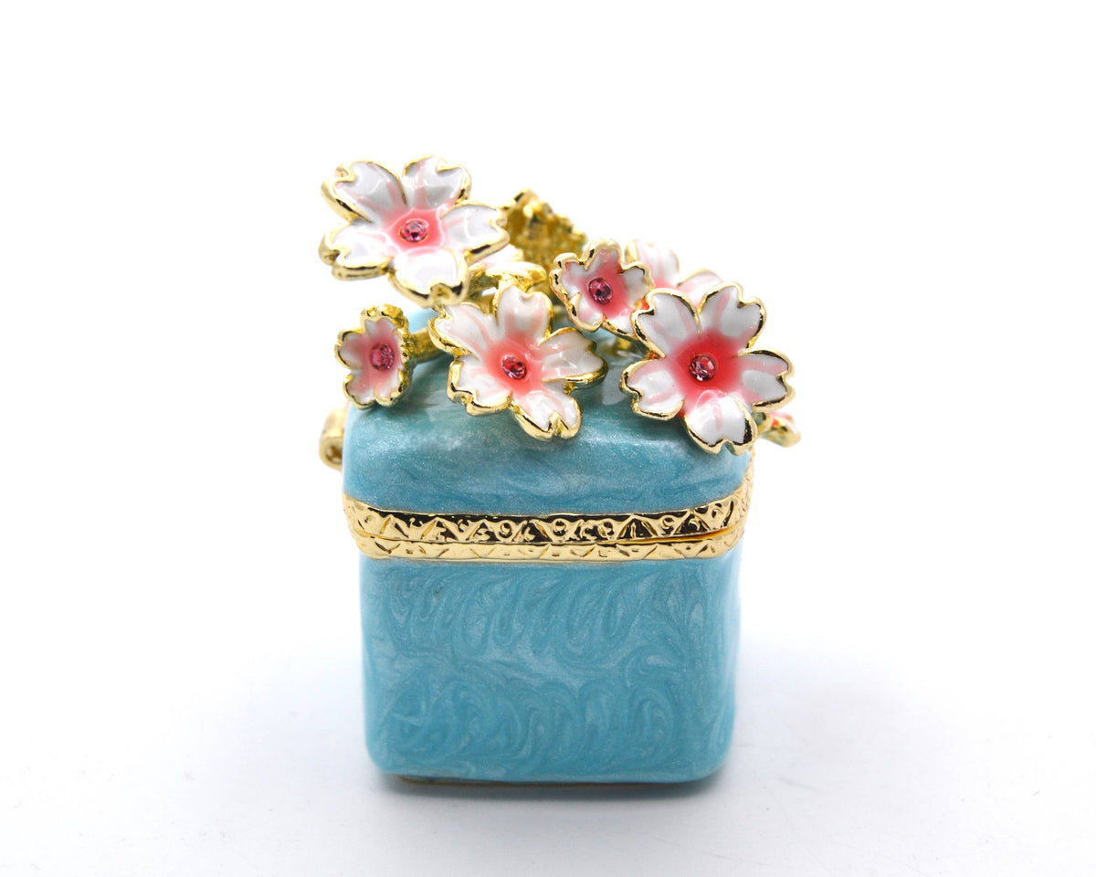 Jeweled Floral Trinket Box