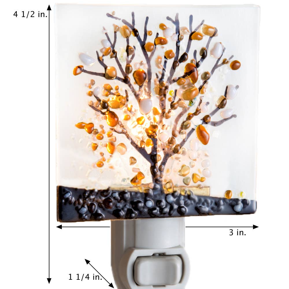 Tree Fused Glass Night Lights