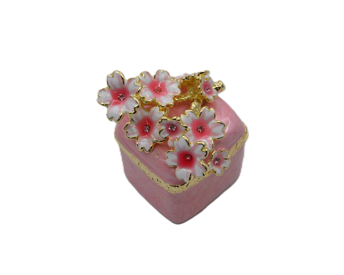 Jeweled Floral Trinket Box