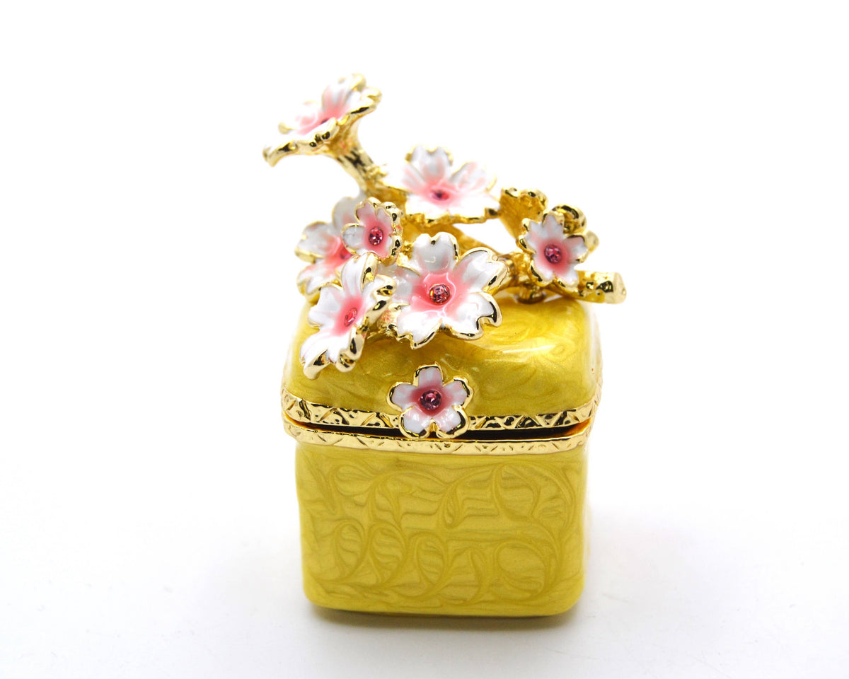 Jeweled Floral Trinket Box