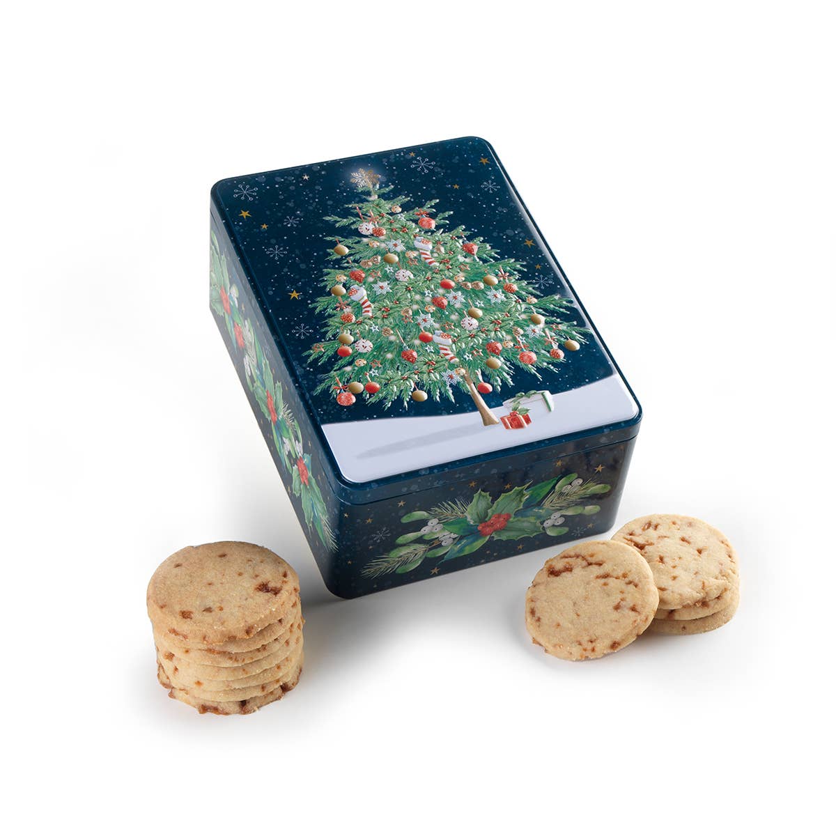 Christmas Tree Salted Caramel Biscuits