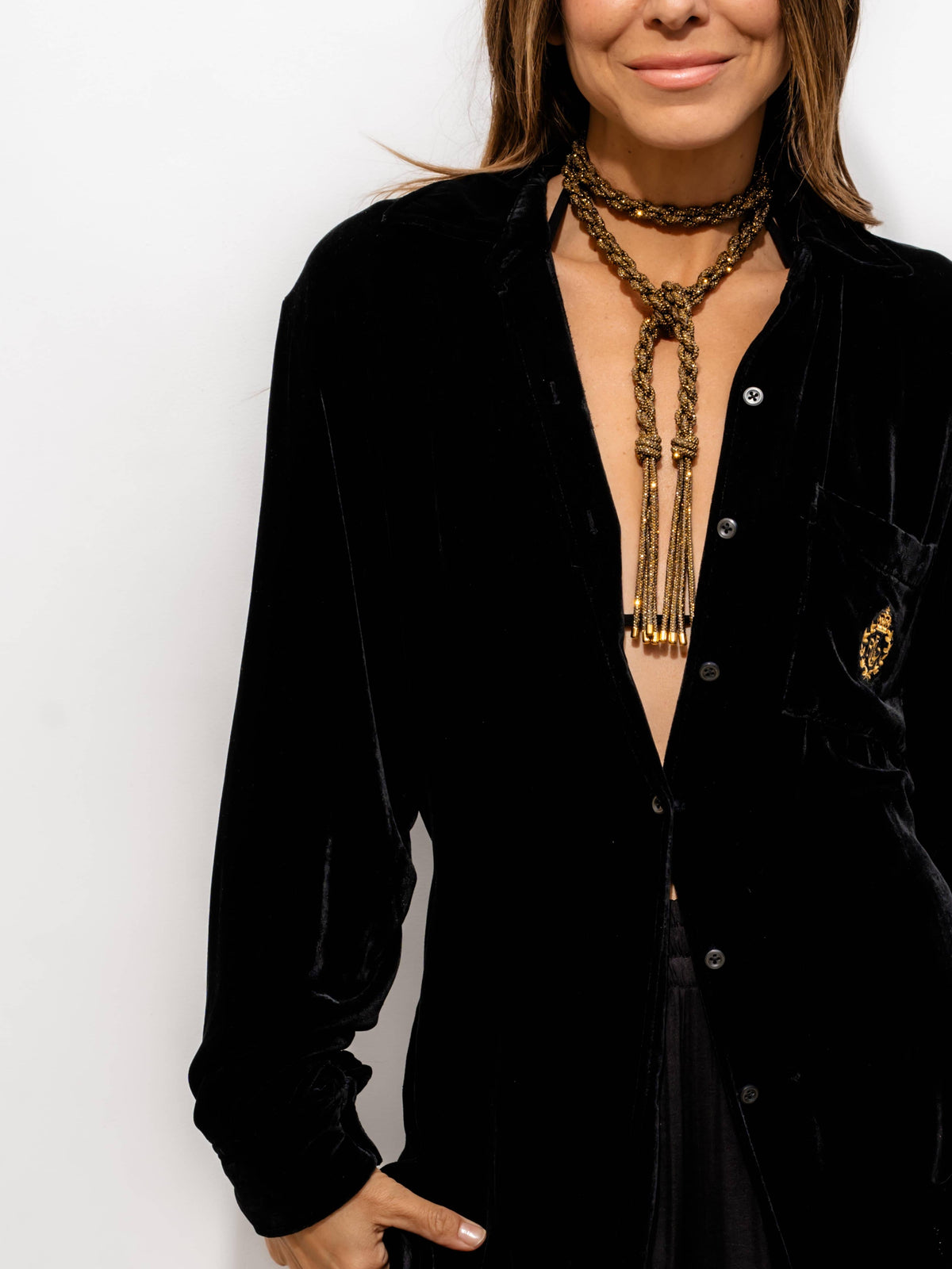 ZOE Tassel Necklace - Antique Gold