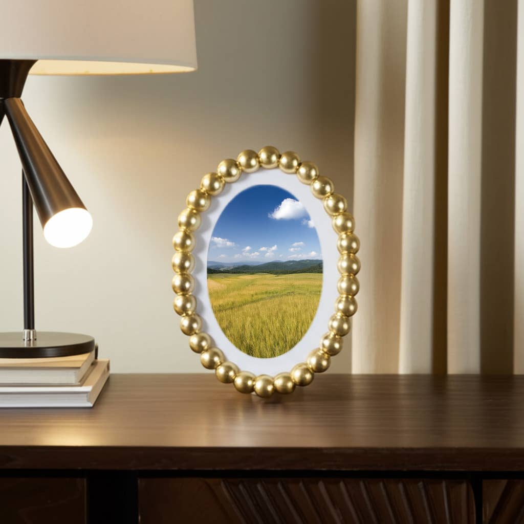 7x9in Oval Gold Picture Frame