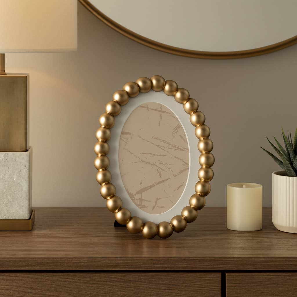 7x9in Oval Gold Picture Frame